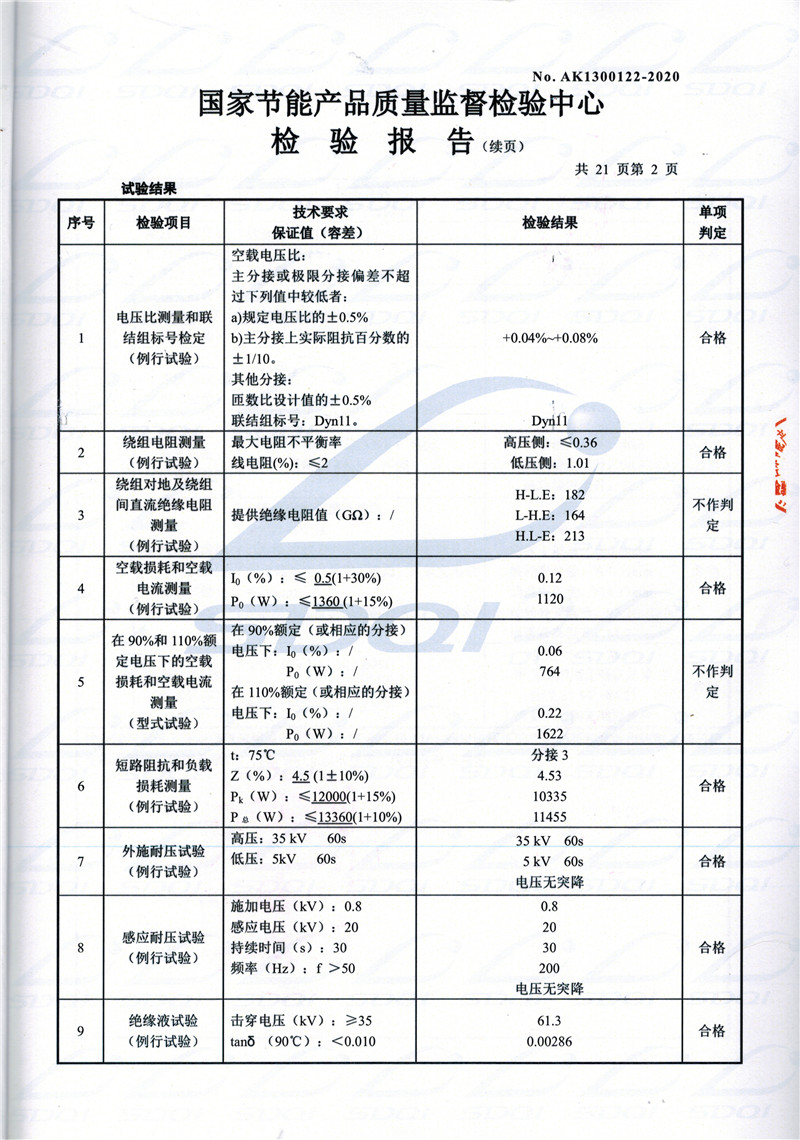 高低压试验报告-S11-1250秀英秀英秀英油浸式变压器-2.jpg